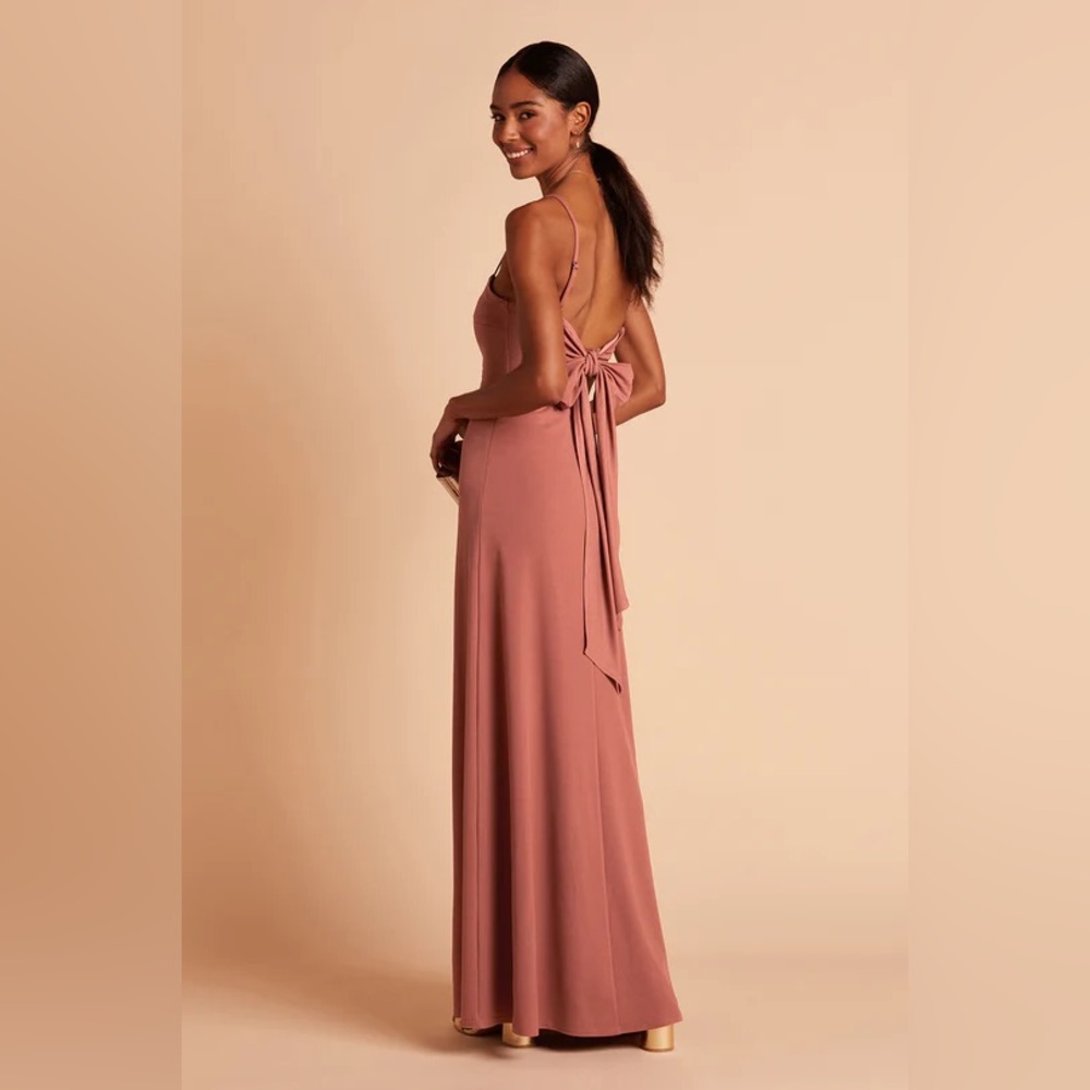 NWT Birdy Grey formal maxi bow back dress small